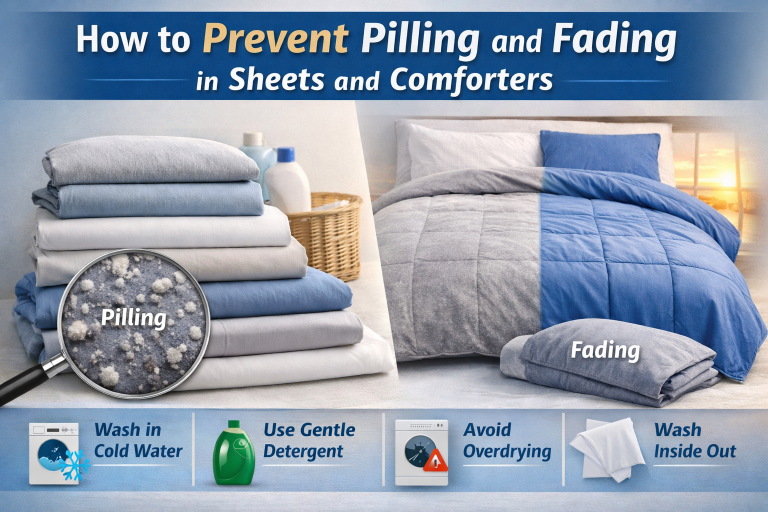 How to Prevent Pilling and Fading in Sheets and Comforters