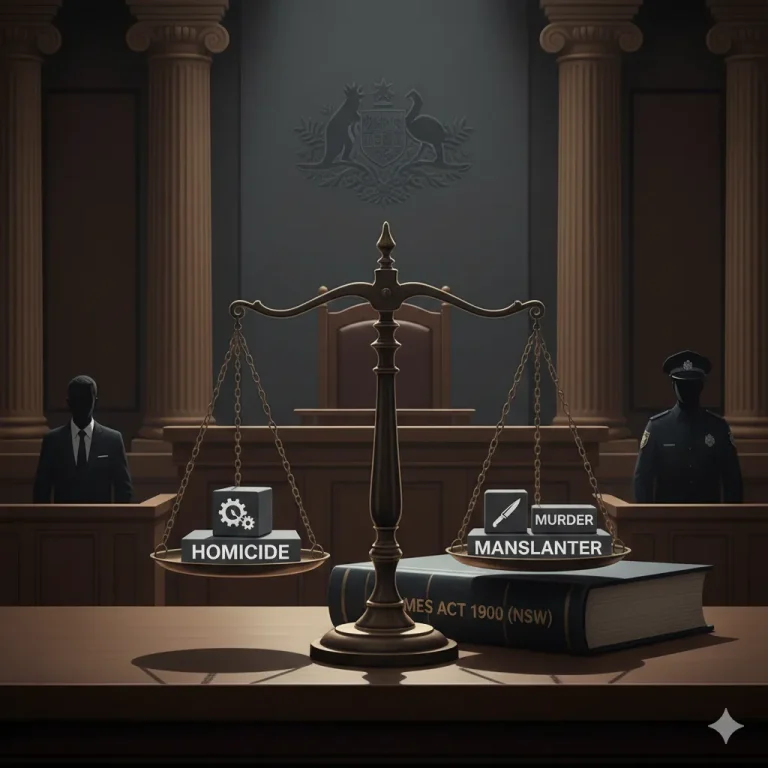 The Difference Between Murder and Homicide in Australia NSW Criminal Law Guide 2026