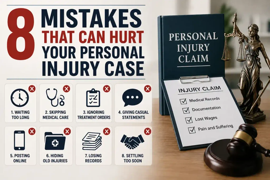 8 Mistakes That Can Hurt Your Personal Injury Case