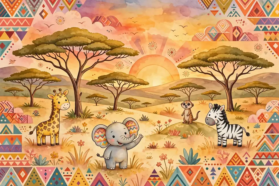 Vibrant African patterns with beautiful baby name meanings
