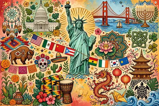 Irish and Hispanic American last names heritage art