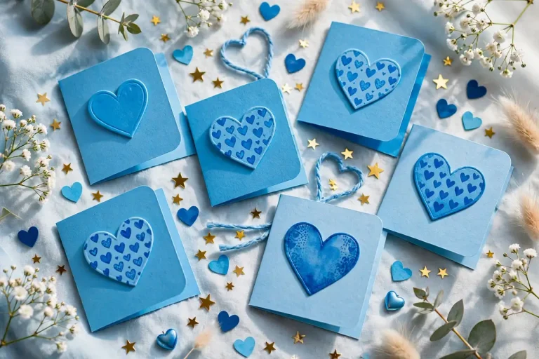 Cute names to call your boyfriend on blue heart cards