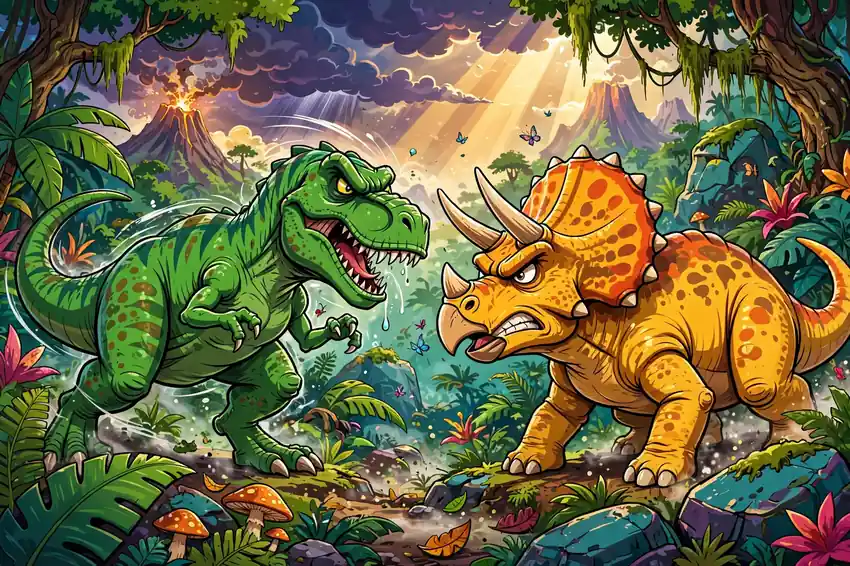 Fierce dinosaur names inspiration with bold prehistoric themed artwork