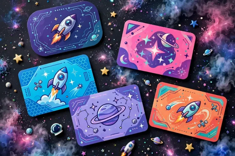Elon Musk children names on futuristic space cards
