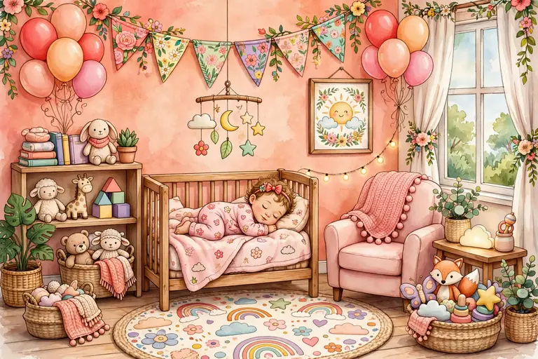 Girl names that start with C on charming coral nursery cards