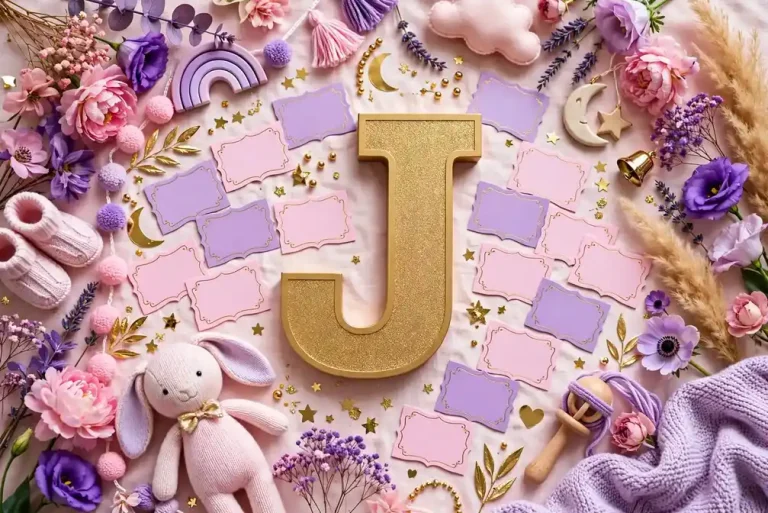 Girl names that start with J list with floral design
