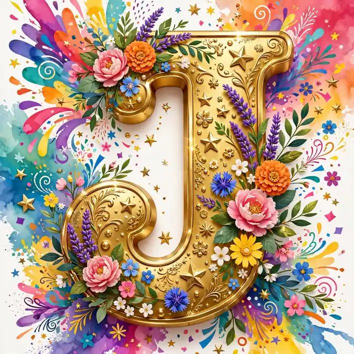 J names for boys and girls list with letter J artwork
