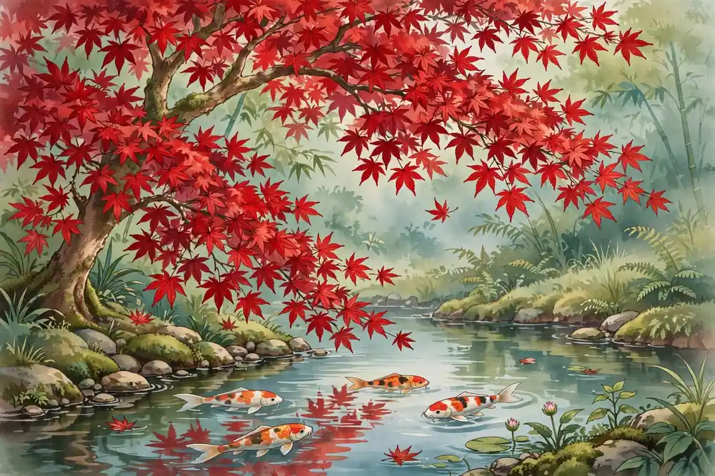 Nature inspired Japanese boy names like Haruto and Ren with meanings