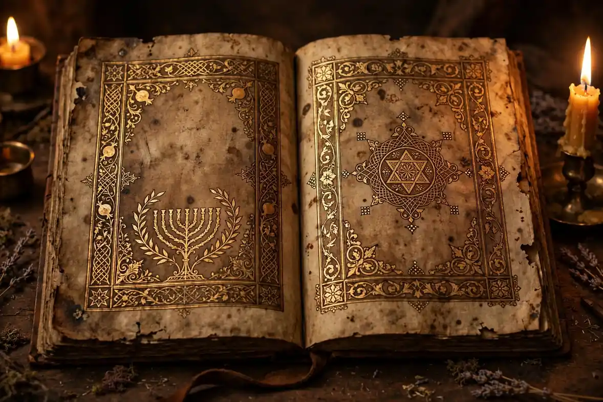 Sephardi and Ashkenazi Jewish surnames heritage illustration