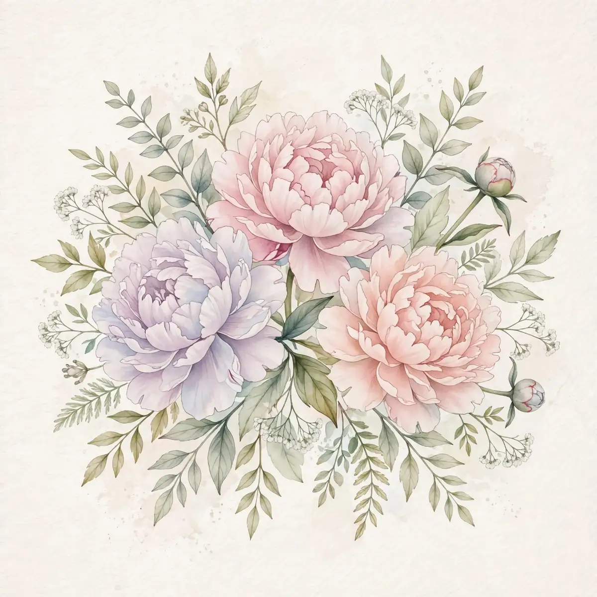 Sweet short girl names with delicate floral art