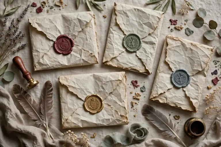 Rare last names on vintage parchment documents