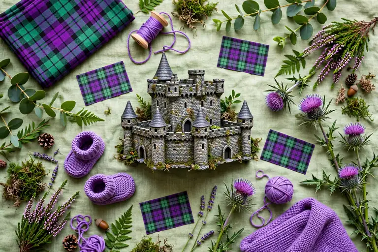Scottish girl names with Highland castle art