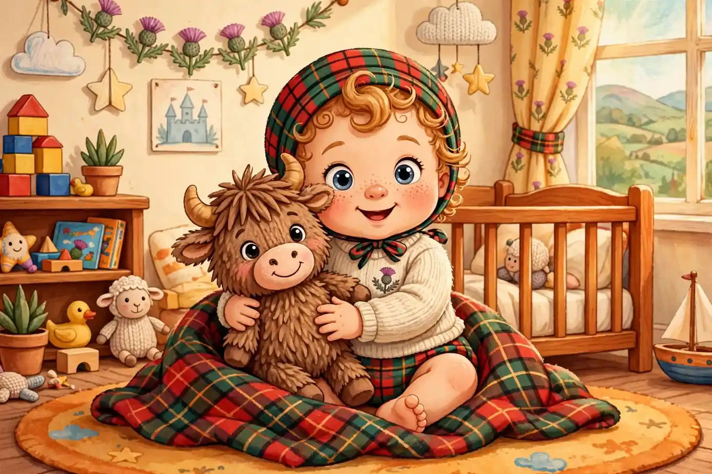 Unique Scottish names with highland castle design