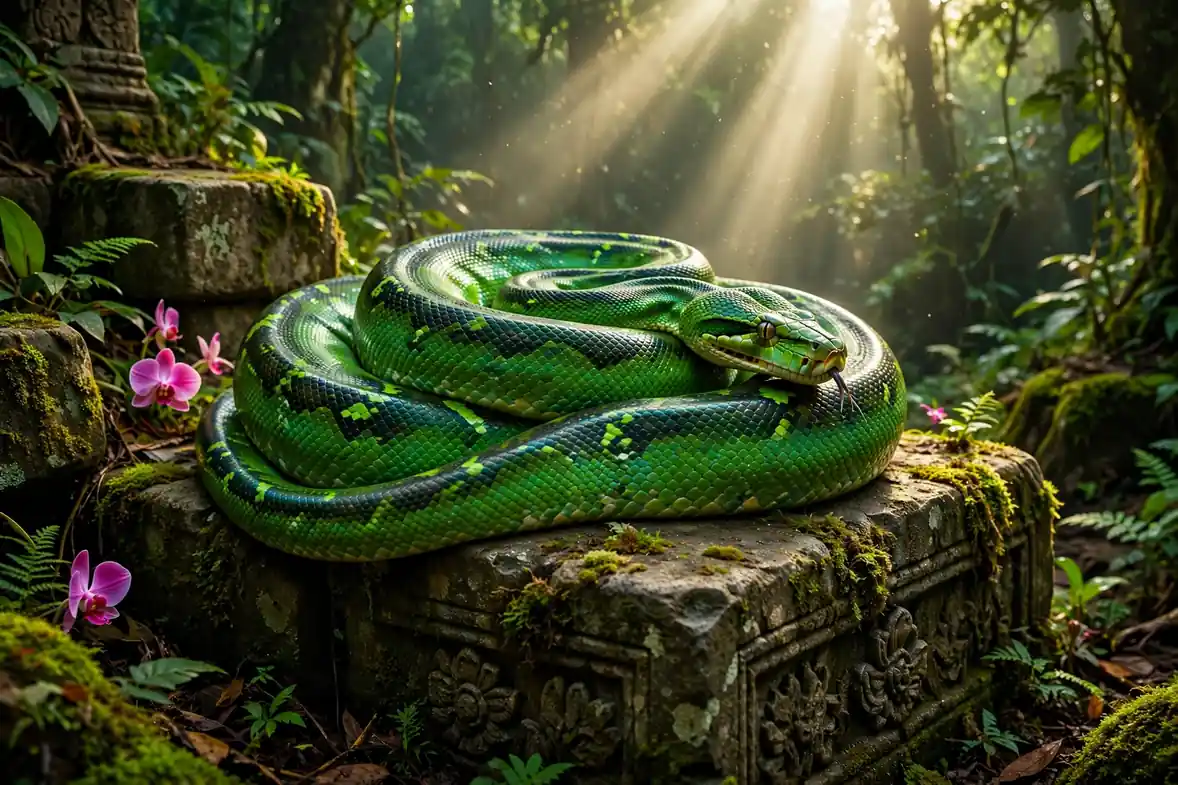 Cool and fierce snake names with dramatic serpent artwork